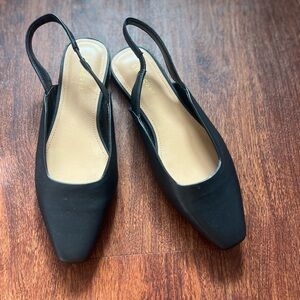 Black Slingback Flats